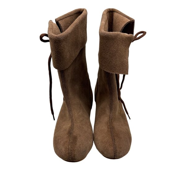 Leonardo Carbone 007 Brown Suede Medieval Cuff boots Women size EU36/US 5.5 - Picture 3 of 14